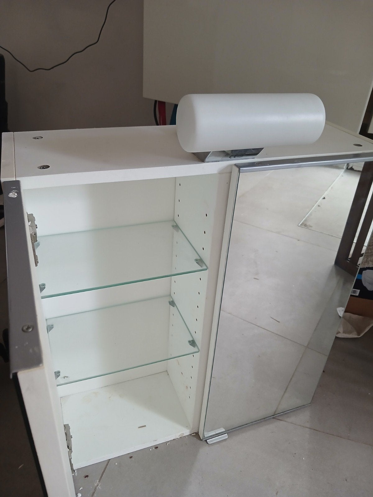 kast, kast, spiegel, badkamer, Ophalen
