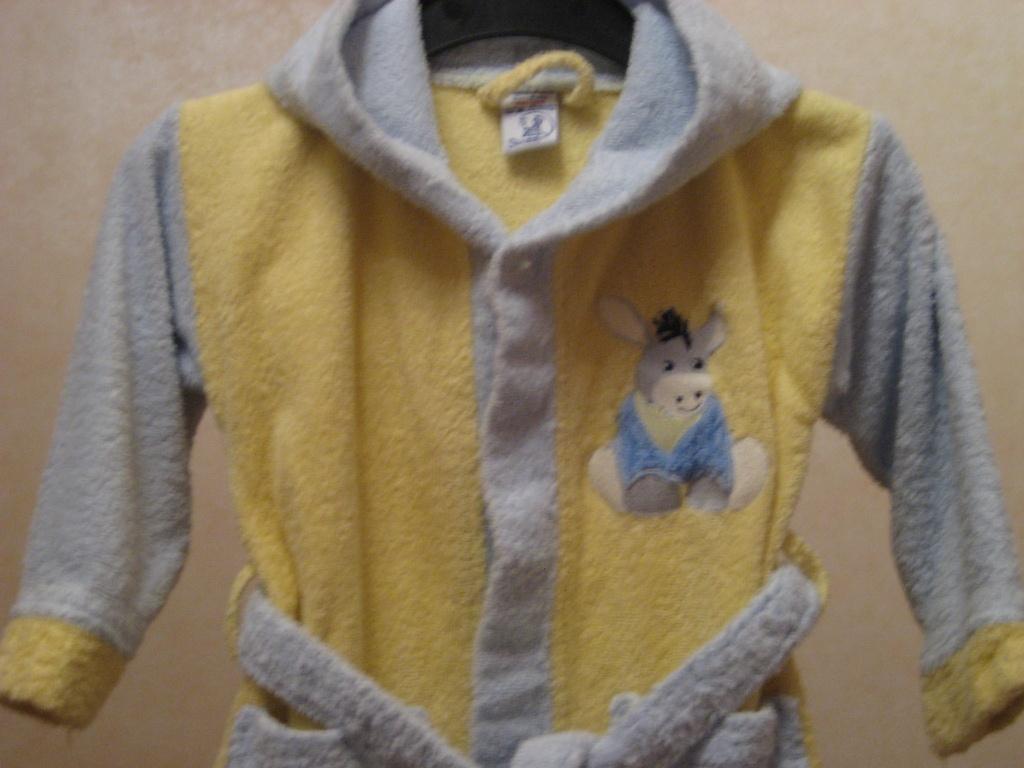 Veste de bain pour sécher (bleu clair et jaune), Enfants & Bébés, Bains & Soins, Enlèvement ou Envoi, Utilisé, Autres types