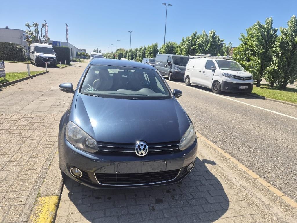 VW Golf 6 1.4 TSI - Bruin leder interieur - Zetelverwarming, Auto's, Euro 5, Electronic Stability Program (ESP), 4 cilinders, Blauw