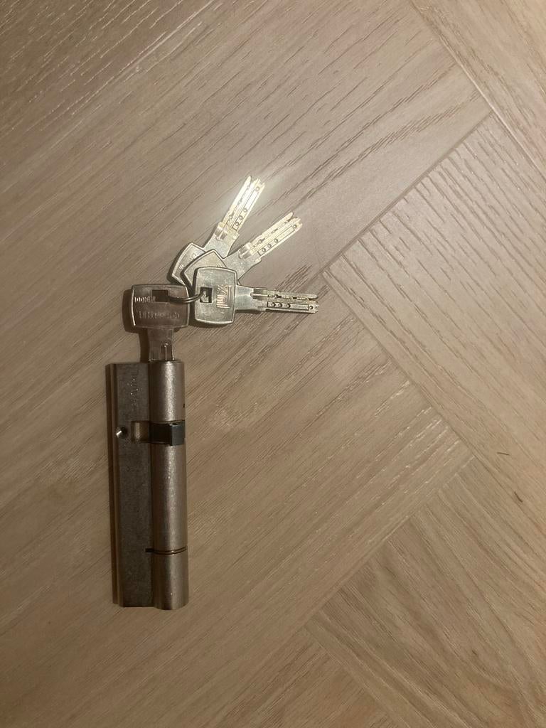 Cilinderslot 11.2cm met 5 sleutels voor buitendeur, Doe-het-zelf en Bouw, Deuren en Vliegenramen, Ophalen, Minder dan 80 cm, Minder dan 200 cm