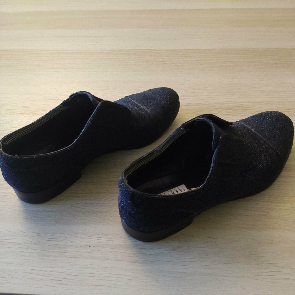 Chics mocassins Fratelli Rossetti pailletté en cuir (T38), Kleding | Dames, Zwart, Lage of Enkellaarzen, Nieuw, Ophalen of Verzenden