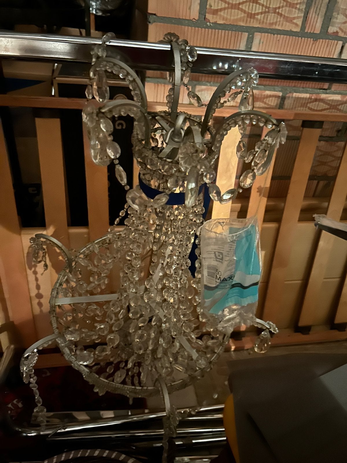 Luster kristal, Huis en Inrichting, Lampen | Kroonluchters, Ophalen, Zo goed als nieuw