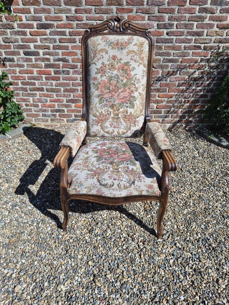 Klassieke oorfauteuil (armstoel), Huis en Inrichting, Fauteuils, Ophalen, Minder dan 75 cm, Stof, 50 tot 75 cm