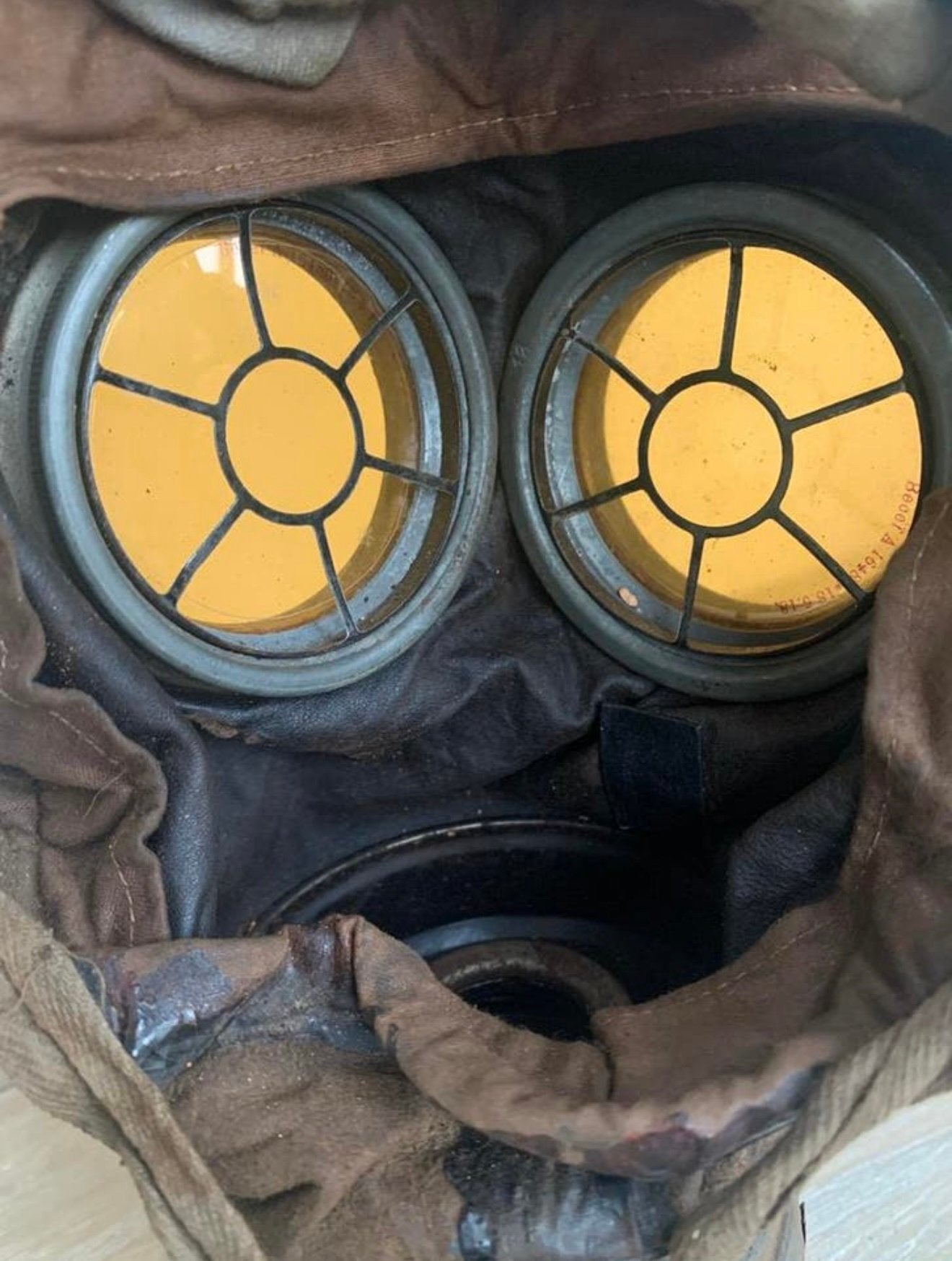 Lederschutzgasmaske/Duits gasmasker wo1, Ophalen of Verzenden