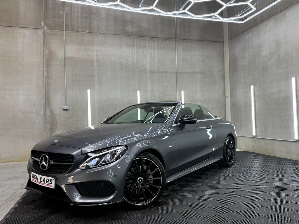 MERCEDES-BENZ C180/AMG/NIGHTEDITION/CAMERA/CARBON/LEER/GRNTI, Auto's, Mercedes-Benz, Automaat, Achterwielaandrijving, Cabriolet