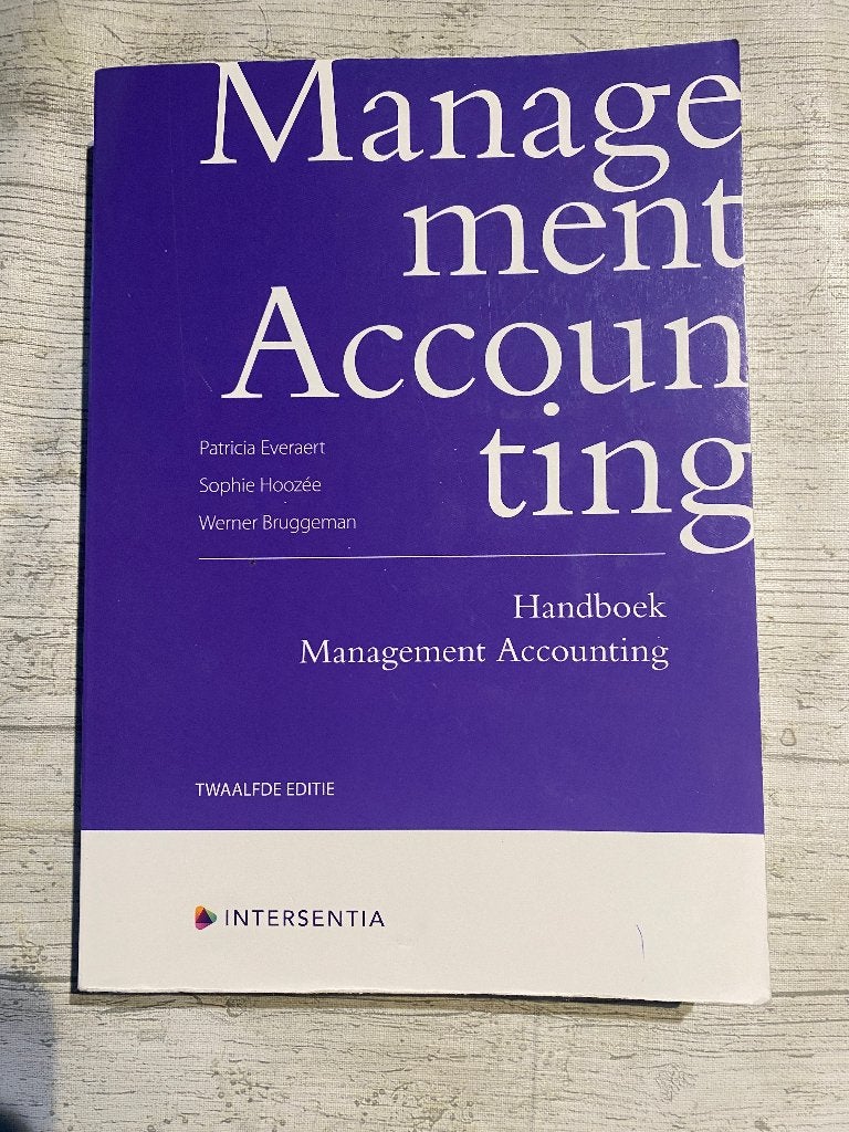 Handboek Management Accounting, Enlèvement ou Envoi, Sophie Hoozée, Alpha, Enseignement supérieur