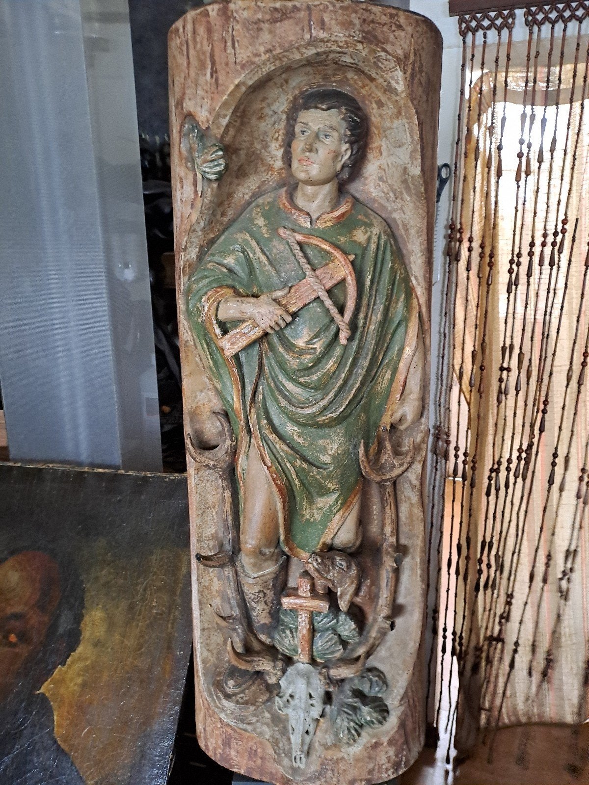 Sint Hubertus - Houtsculptuur, Antiek en Kunst, Ophalen of Verzenden