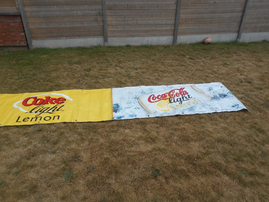 coca cola light lemon spandoek 4 meter, Ophalen of Verzenden, Gebruikt, Overige typen