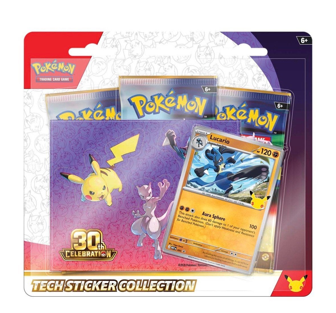 Presale - Pokemon Center 30th Celebration Tech Sticker Col., Ophalen of Verzenden, Nieuw, Booster