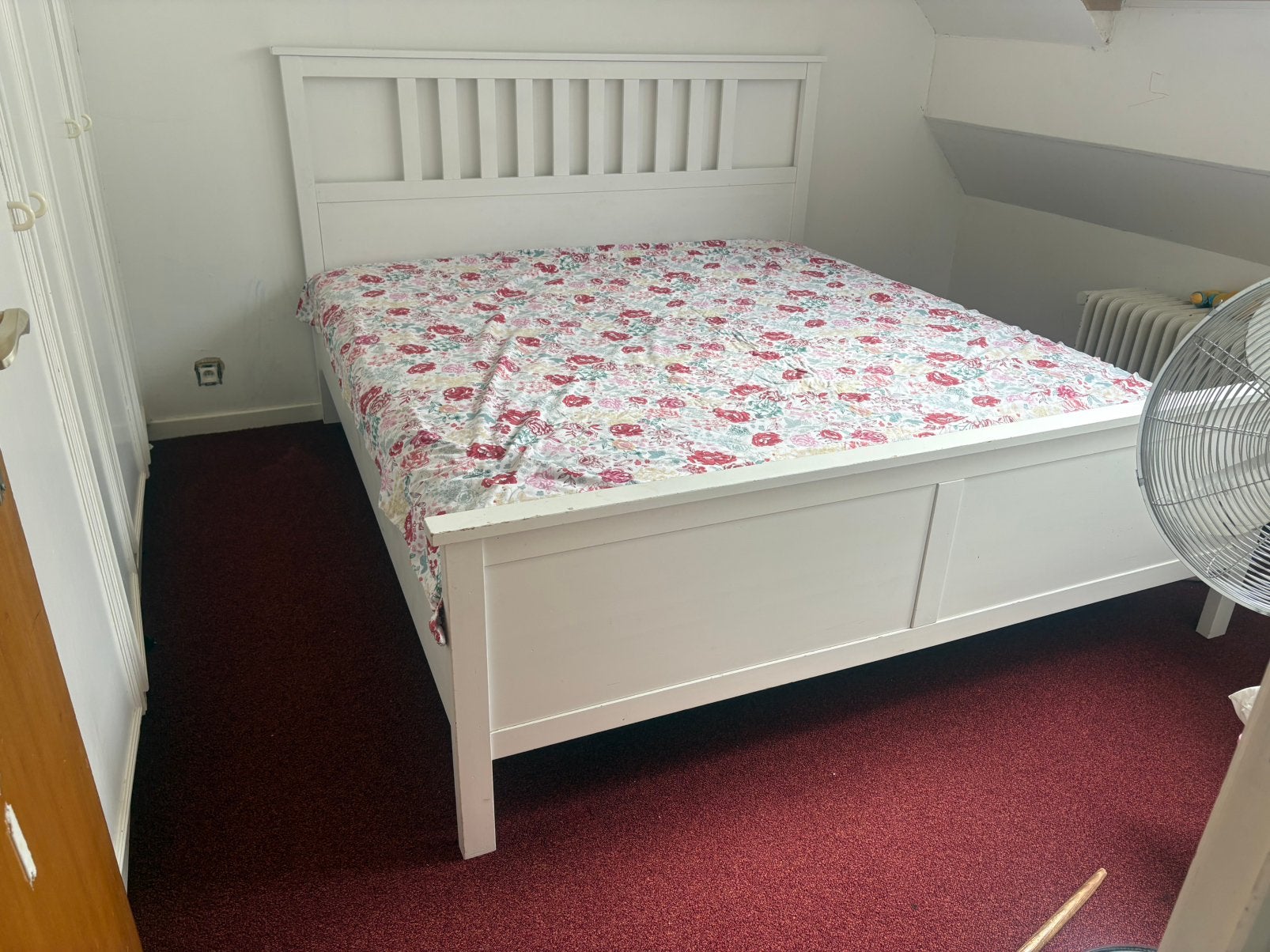 Lit double Ikea Hemnes 180 cm, Enlèvement, Utilisé, 180 cm, 200 cm