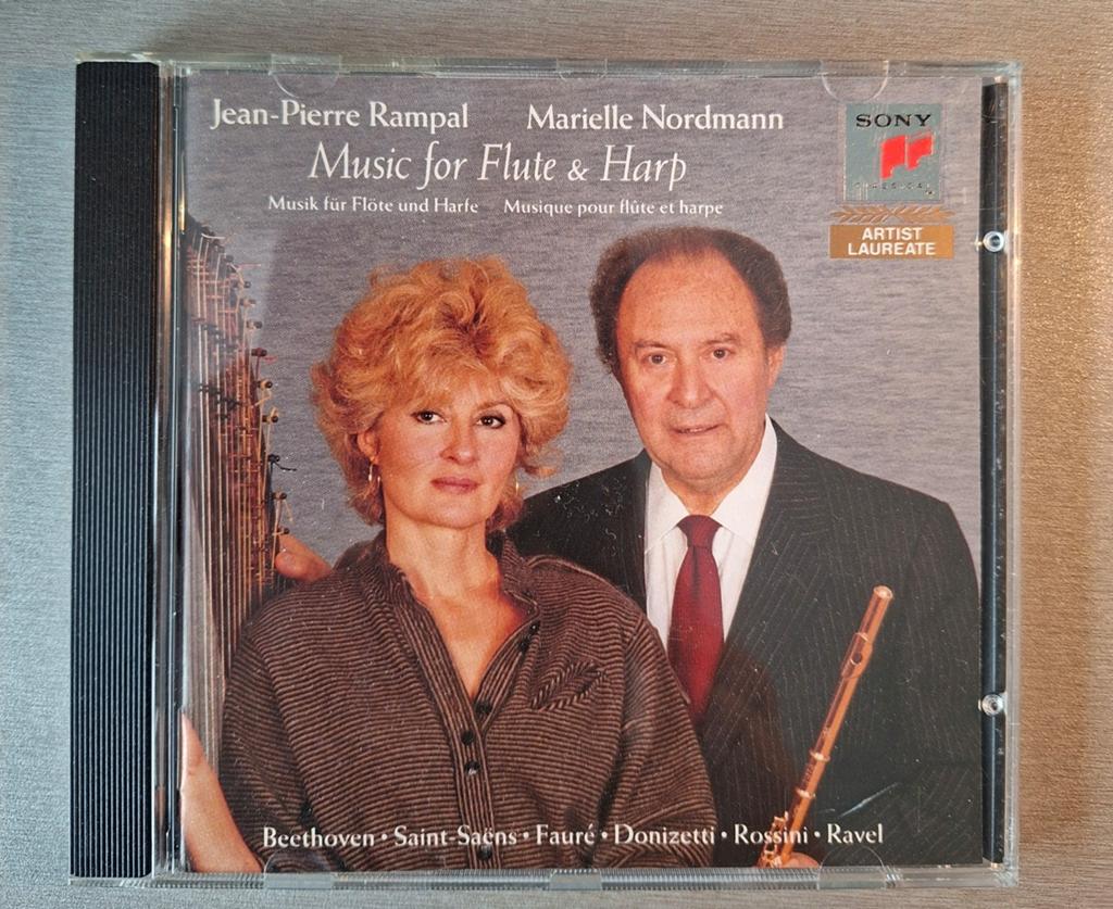 Cd. Music for flute & harp (Sony)., Ophalen of Verzenden