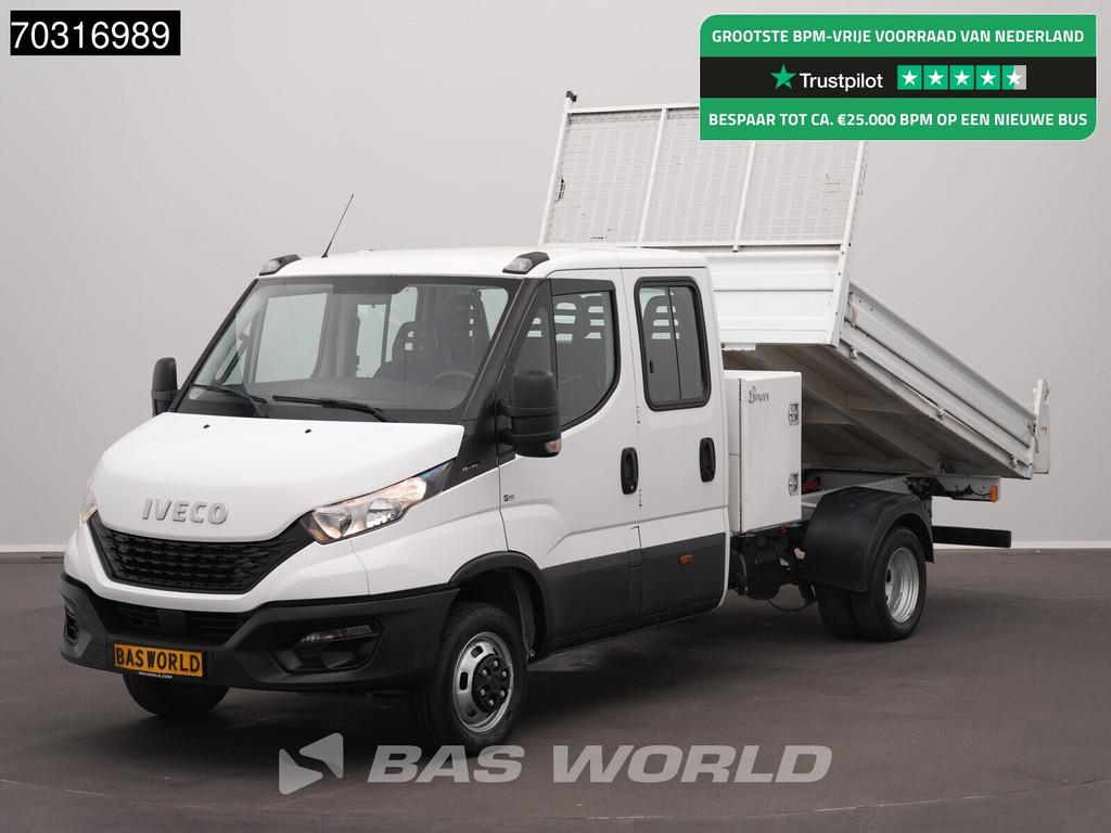 Iveco Daily 35C16 3.0L Kipper Dubbel Cabine met Kist Dubbell, Stof, Gebruikt, Euro 6, 4 cilinders