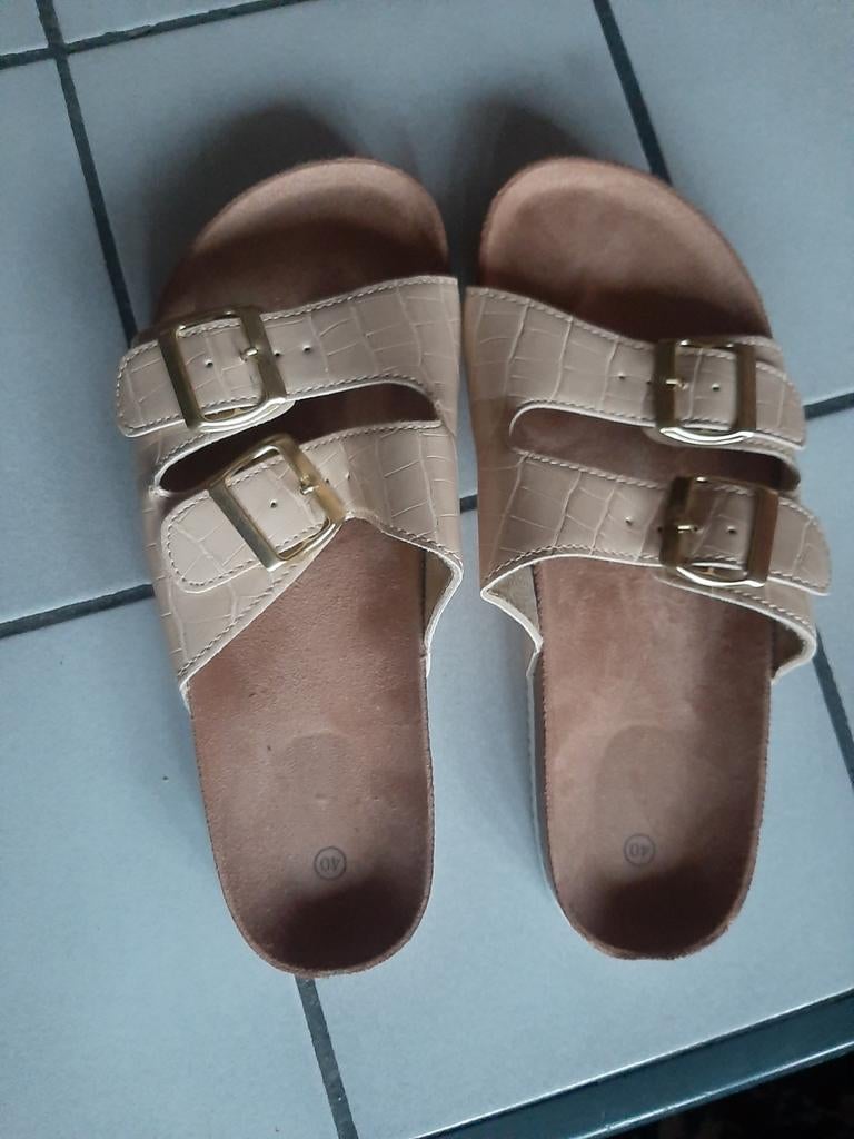 Pantoffels Leder binnenkant nieuw maat 40, Ophalen