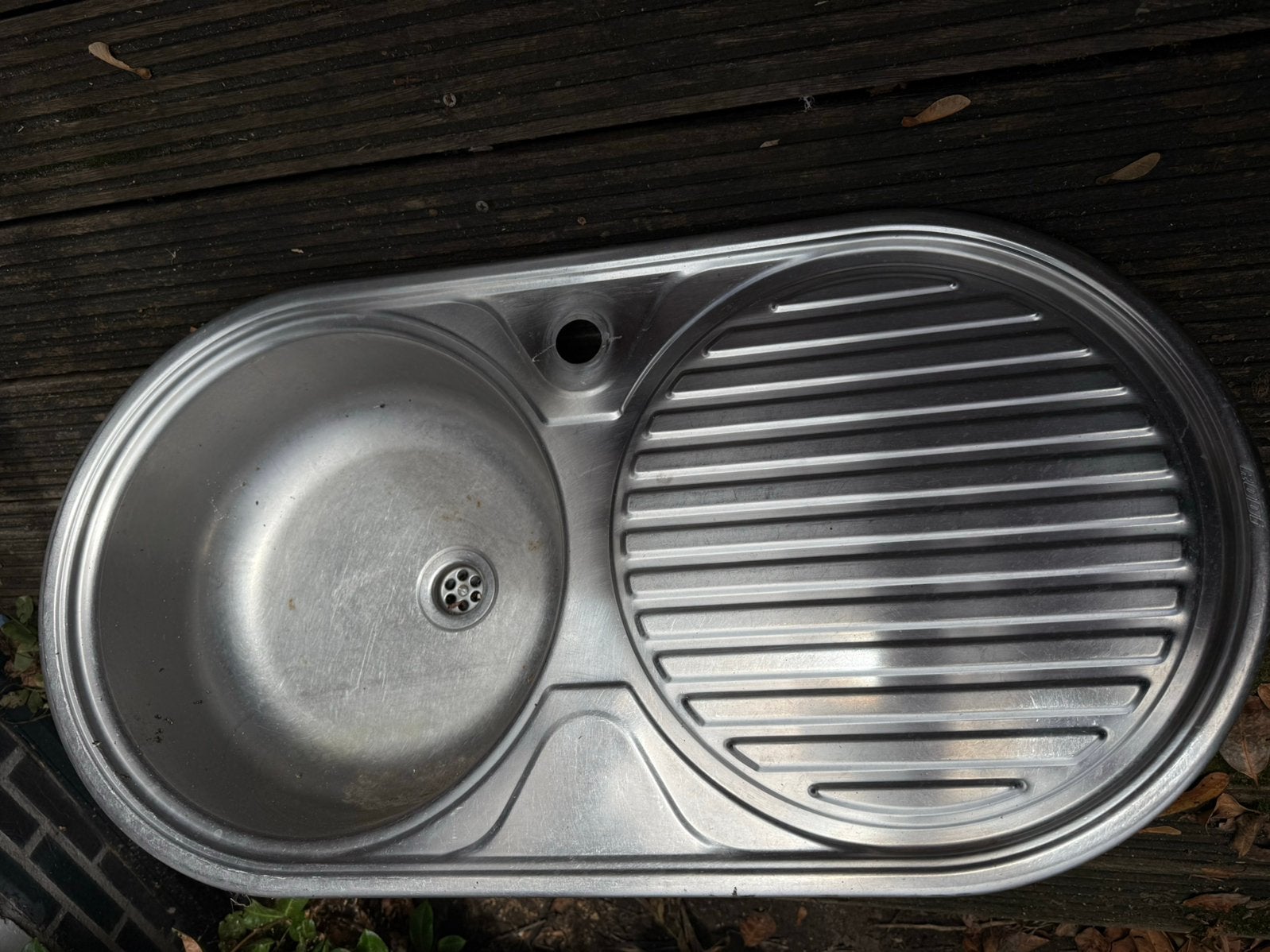Compacte roestvrijstalen gootsteen, Huis en Inrichting, Ophalen, Gebruikt, 50 tot 100 cm, Minder dan 100 cm