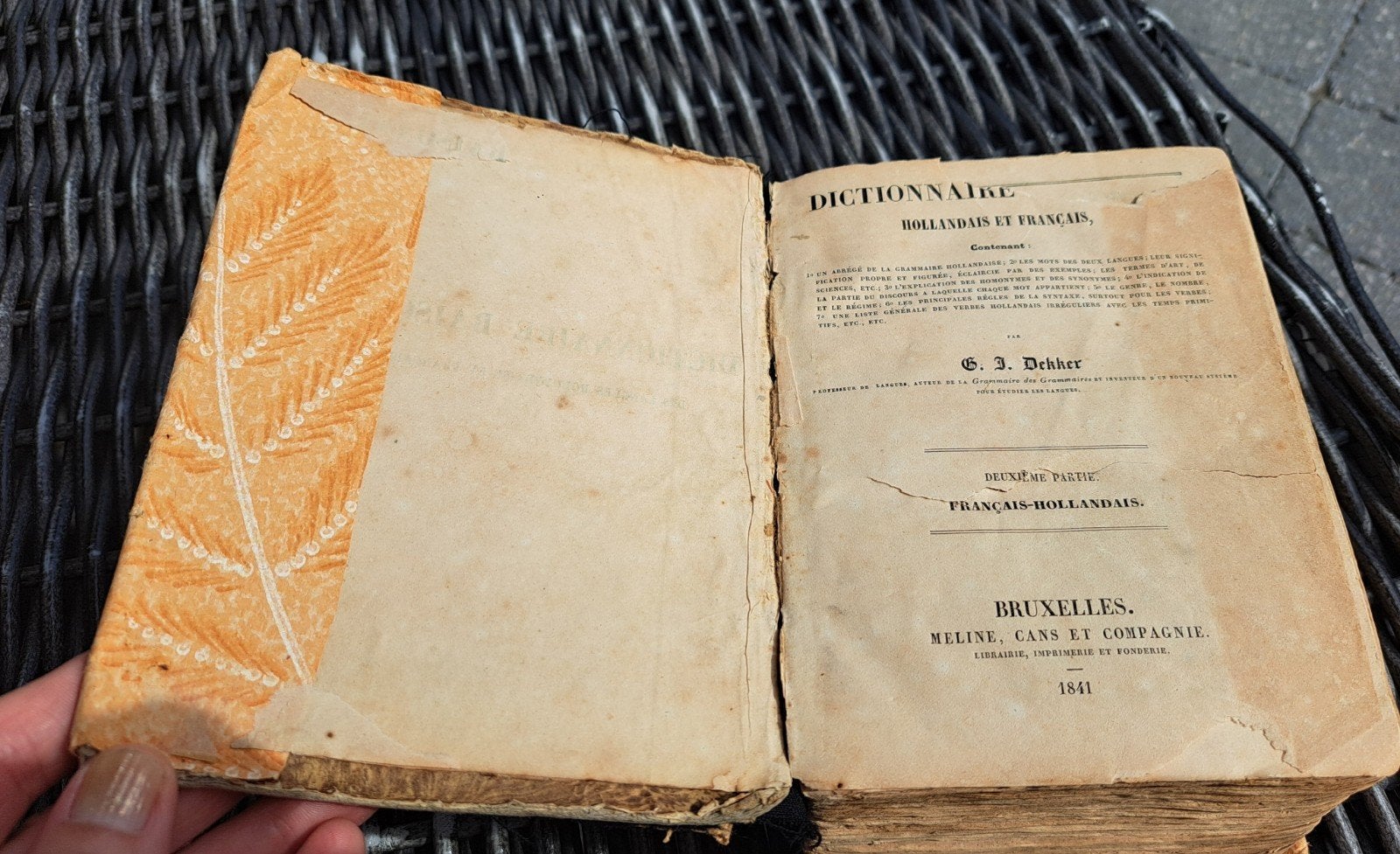woordenboek frans nederlands 1841, Ophalen