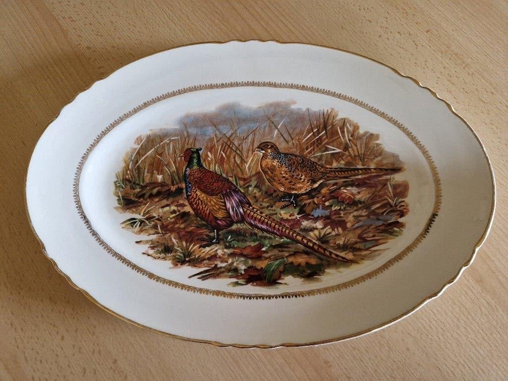 assiette de service ovale vintage, Vintage, Comme neuf, Enlèvement, Balance ou Balances
