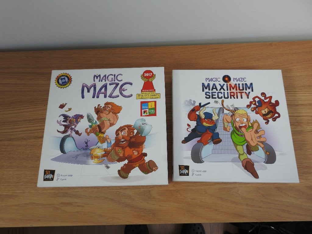 Magic Maze + Extension Maximum Security, 1 ou 2 joueurs, Enlèvement ou Envoi, Comme neuf, Sit Down !