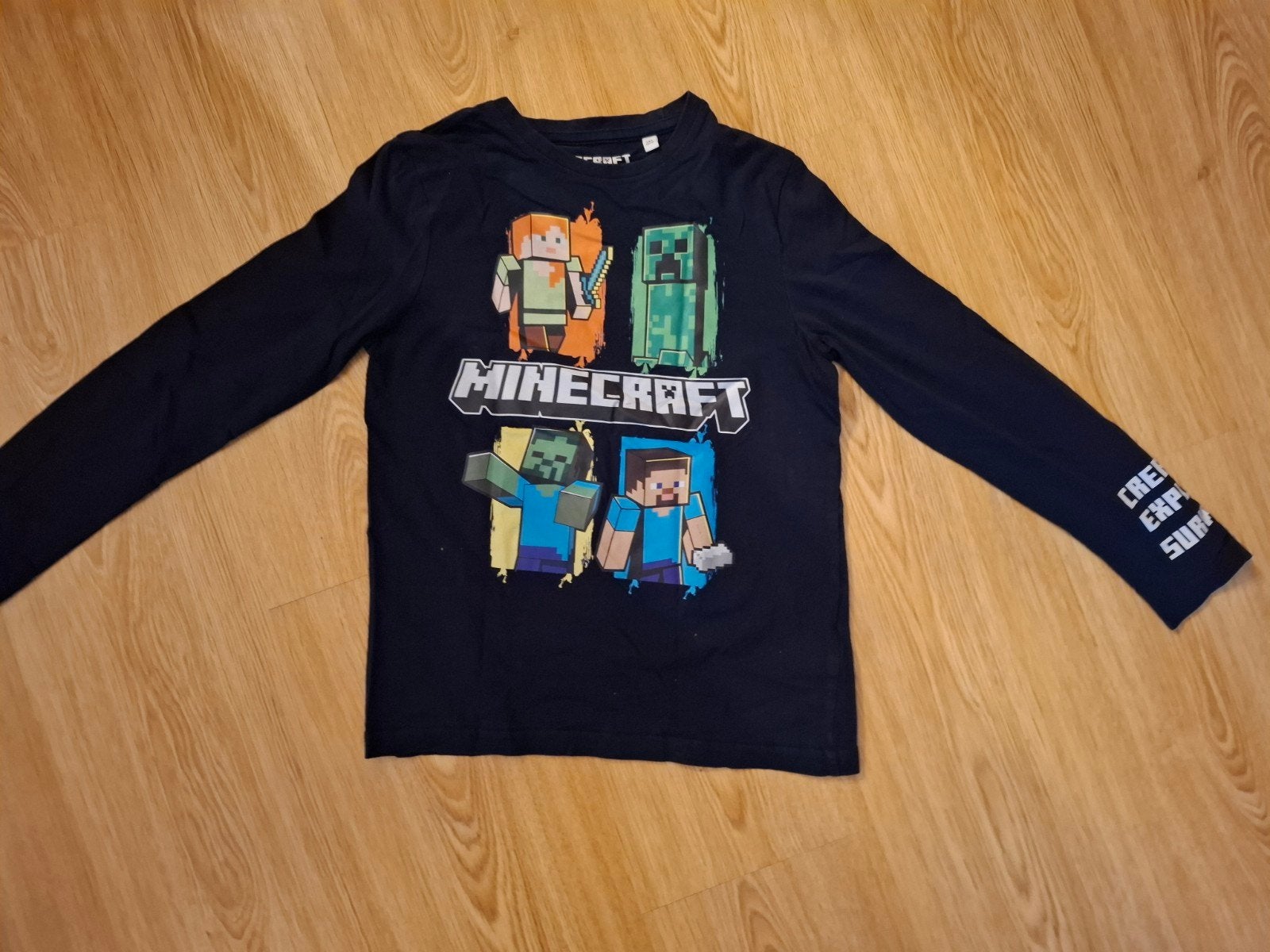 T-shirt " Minecraft "- Taille :140cm/ 10 ans., Kinderen en Baby's, Ophalen, Gebruikt, Jongen of Meisje