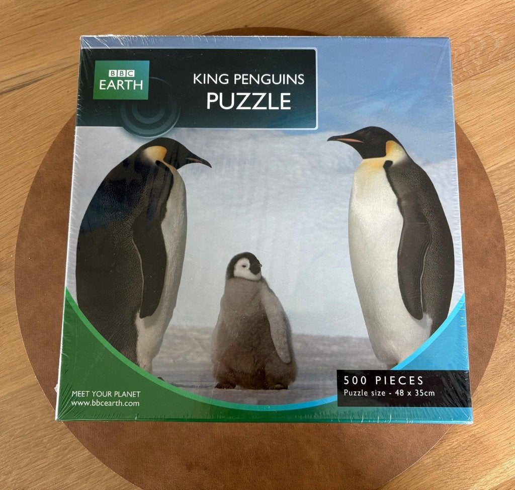 Nieuw in folie! BBC Earth King Penguins puzzel (500 stukjes), Ophalen, 500 t/m 1500 stukjes, Nieuw, Legpuzzel