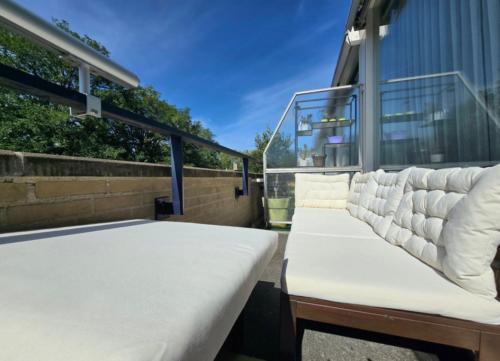 LOUNGESET IKEA NÄMMARÖ ÄPPLARÖ Wit creme tuinmeubel zon lig-, Ophalen, 4 zitplaatsen, Nieuw, Loungeset