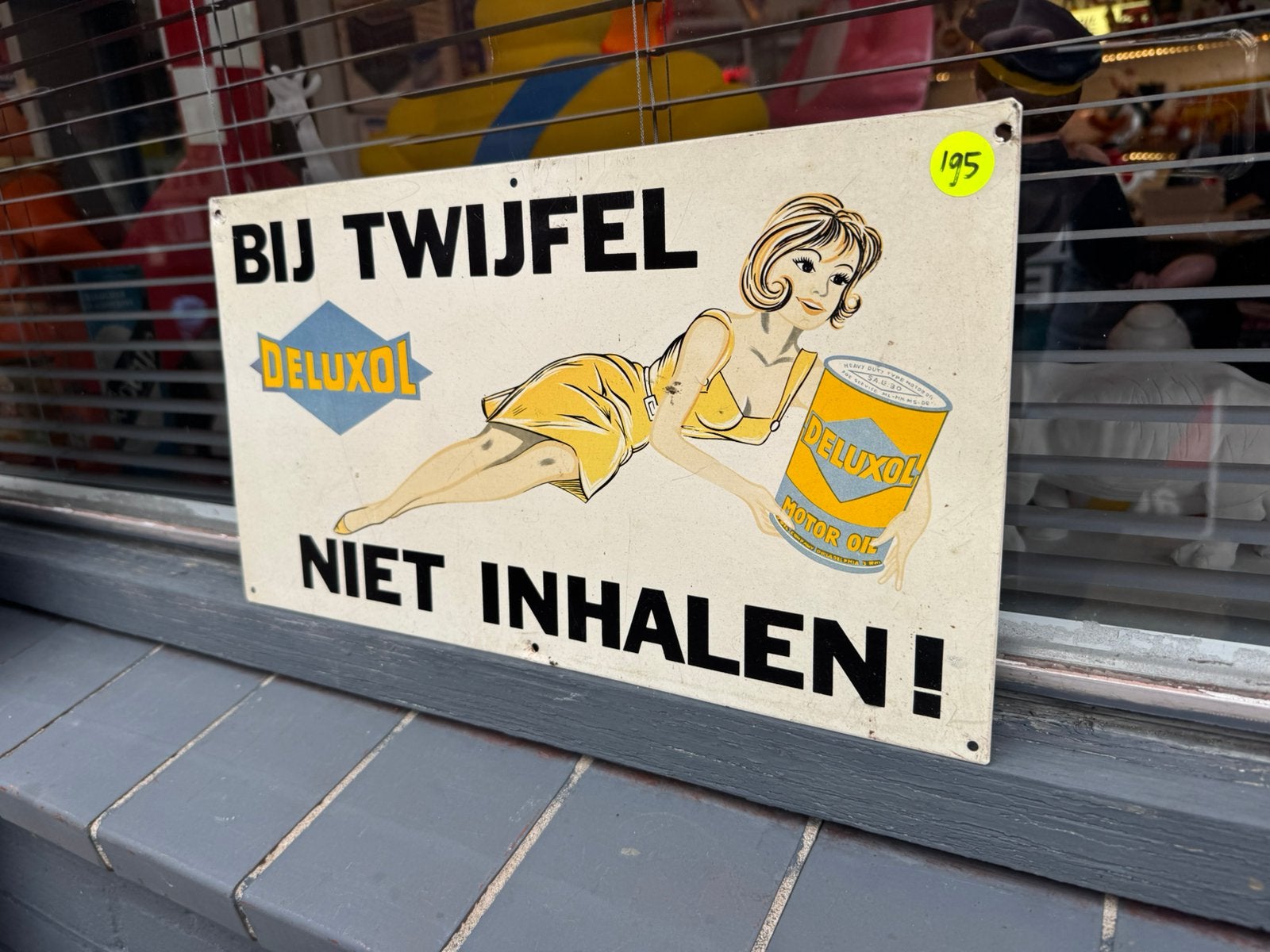 DELUXOL oud garage reclamebord, Reclamebord, Gebruikt, ., Ophalen of Verzenden