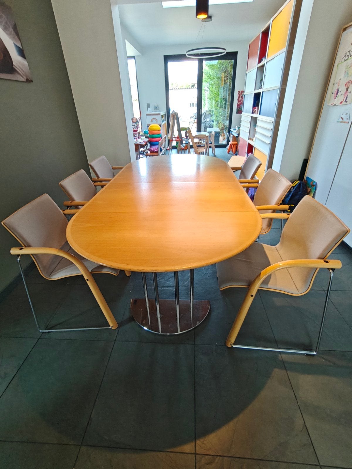 Tafel Thonet met 6 stoelen, Maison & Meubles, Salles à manger complètes, Utilisé, 4 à 6 chaises, Enlèvement