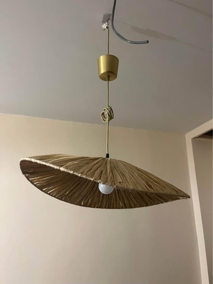 Raffia lampenkap van Casa, Ophalen, Zo goed als nieuw, Bohemien, Bruin