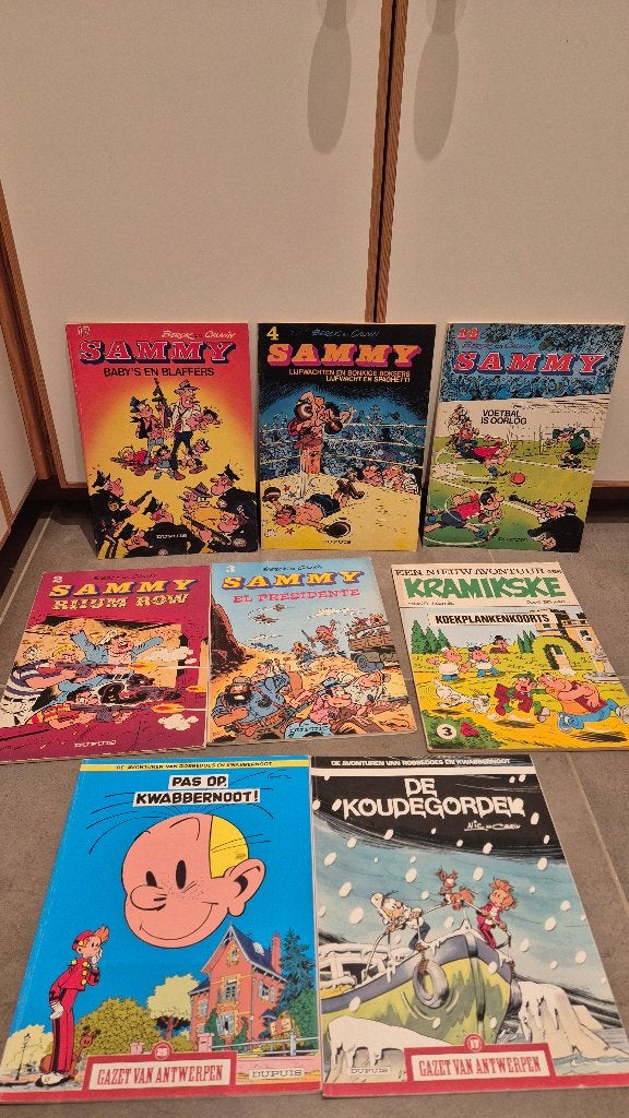 Strips Sammy, Robbedoes en Kwabbernoot en Kramikske, Boeken, Ophalen of Verzenden, Gelezen