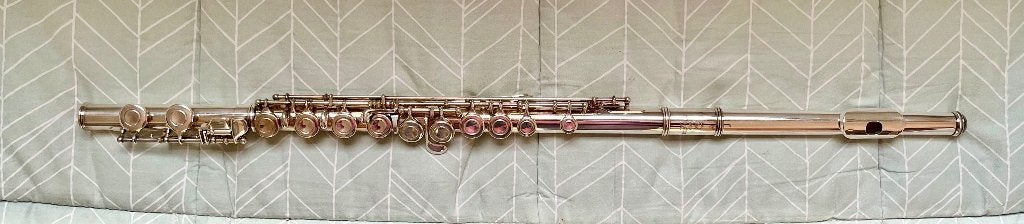 dwarsfluit Yamaha YFL-21S, Ophalen of Verzenden, Gebruikt, Dwarsfluit, Met koffer of tas