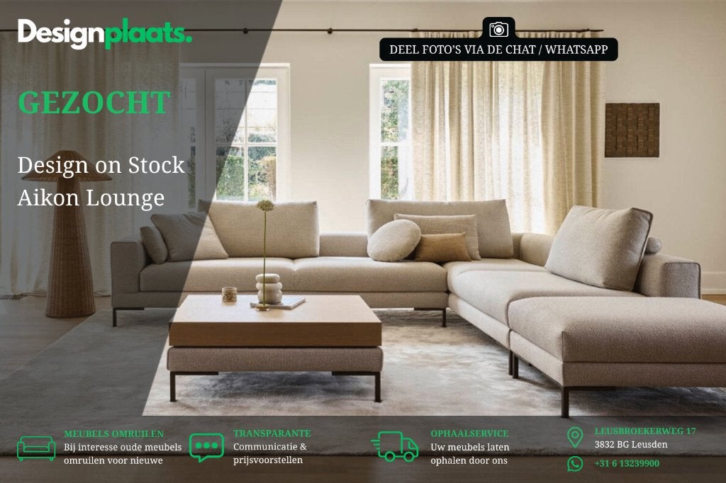 RECHERCHE: Design on Stock Aikon Lounge — Achat immédiat, Enlèvement ou Envoi, Banc d'angle, Design Bankstellen Design on Stock
