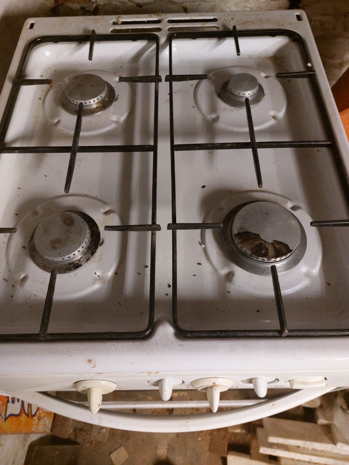 cuisinière gaz, Electroménager, Gaz, 4 zones de cuisson, Enlèvement, Utilisé