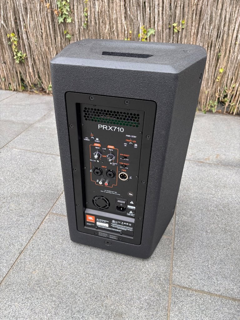 Jbl PRX710  Incl gevoerde cover, Ophalen, Gebruikt, Front, Rear of Stereo speakers, JBL
