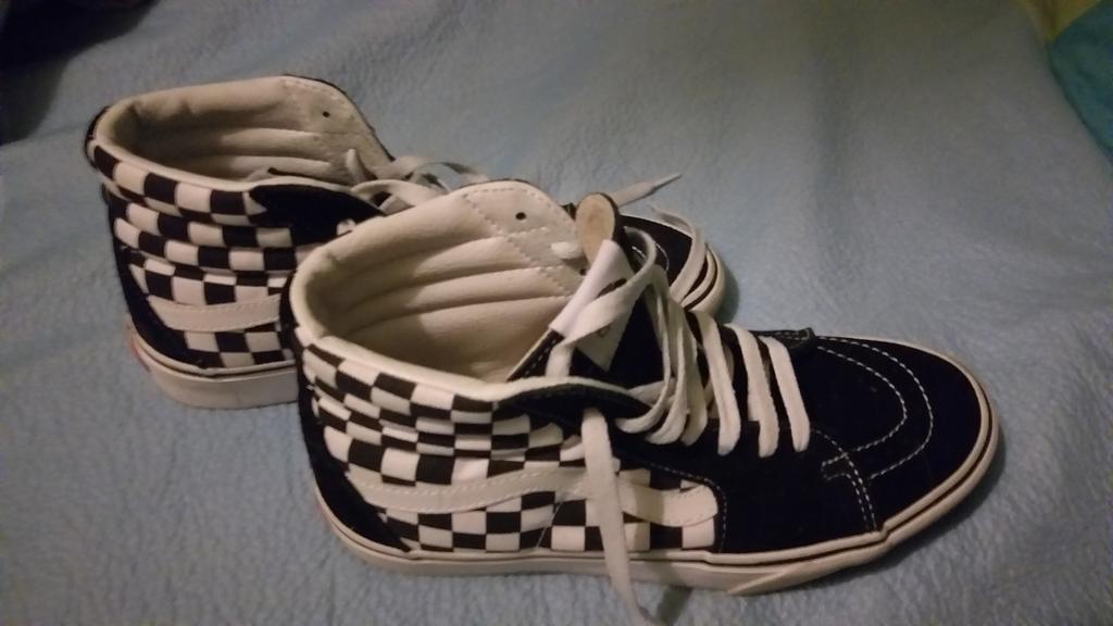 VANS dames SK8 - HI checkerboard, Ophalen