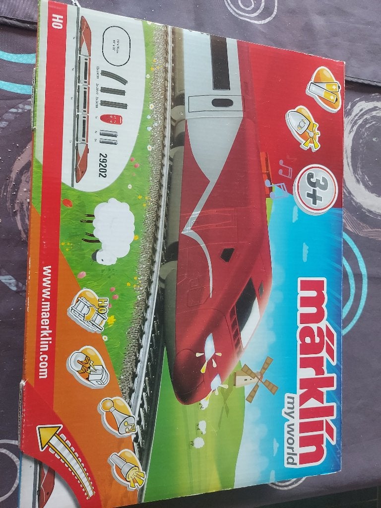 Marklin treintje (op batterijen) + extra rails en tunnel, Ophalen of Verzenden, Gebruikt, Rails