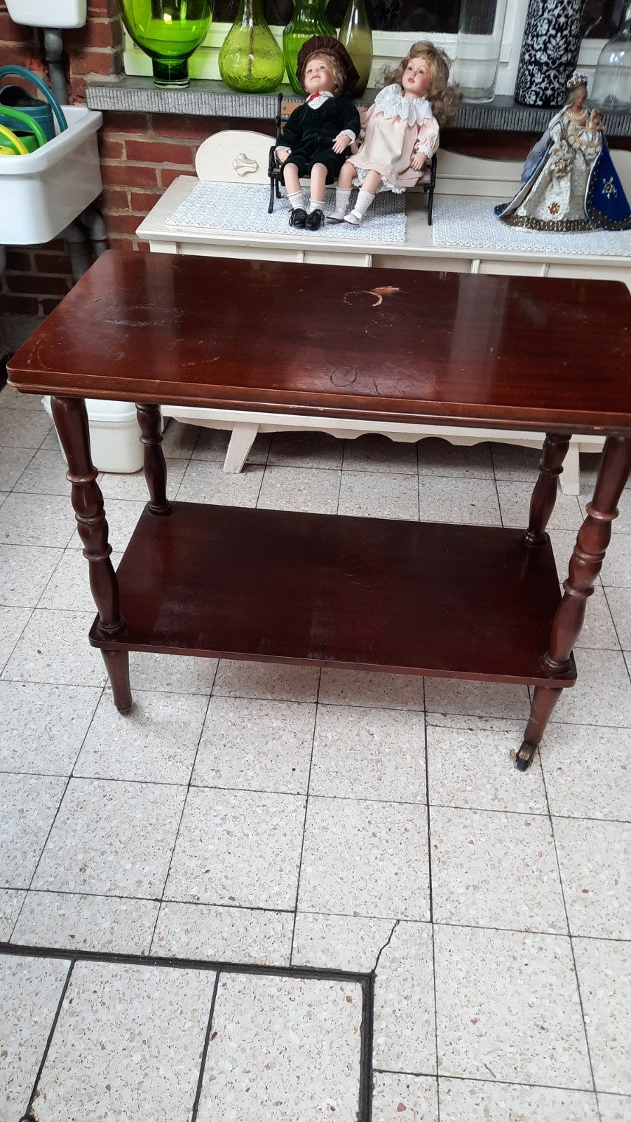 tafeltje met wielen, Ophalen