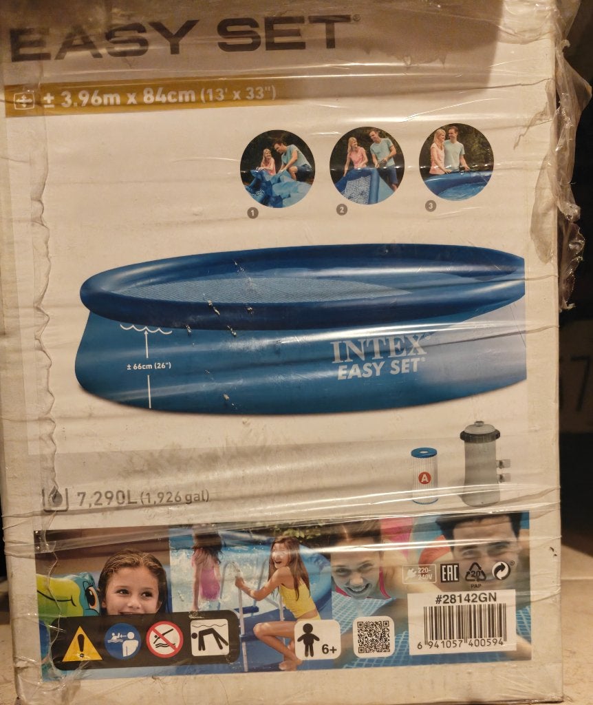 zwembad 396 cm * 84 cm met pomp, Jardin & Terrasse, Piscines, 200 à 400 cm, Piscine gonflable, 300 cm ou plus, Rond