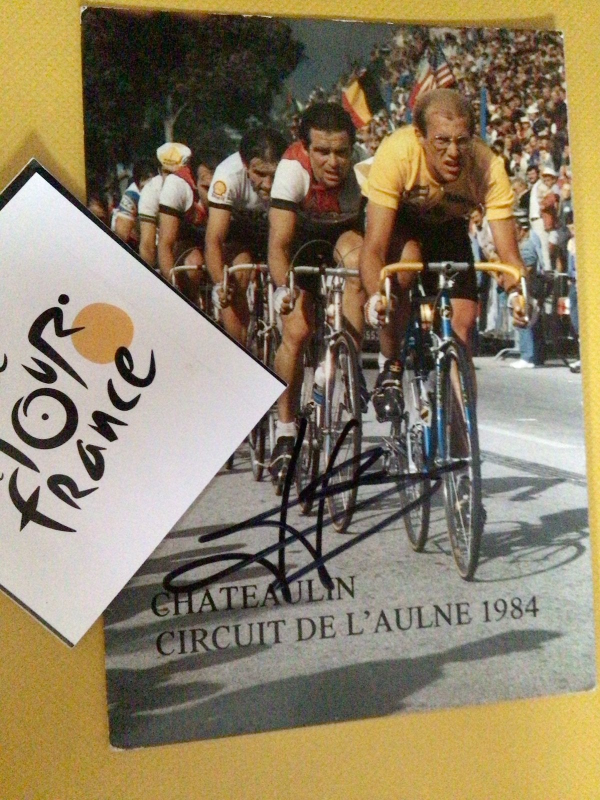 Wielerkaart 1984 tour de france fignon ,bernard hinault sign, Verzenden, Zo goed als nieuw