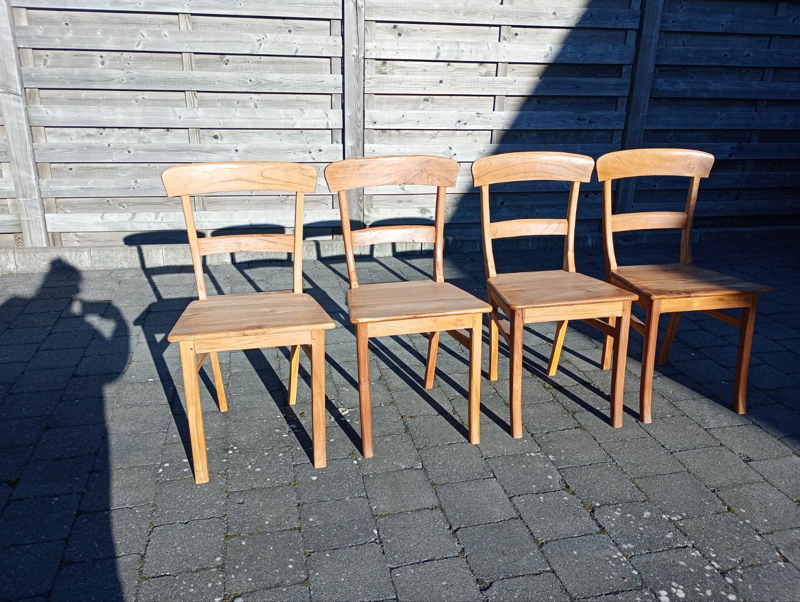 6 stoelen in teak, Enlèvement, Utilisé, Bois, Cinq, Six Chaises ou plus