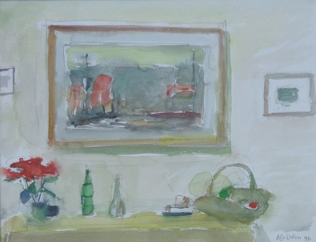 ALBERT DE DEKEN / AILES D'AUTOMNE/ ORIGINEEL / 54x69cm KADER, Antiek en Kunst, Kunst | Schilderijen | Modern, Ophalen of Verzenden