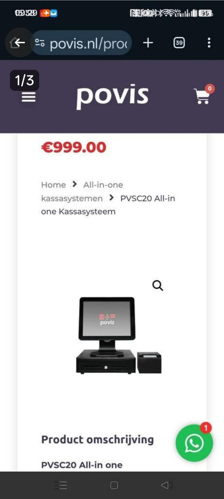 digitale kassa, Computers en Software, Servers, Ophalen, Zo goed als nieuw