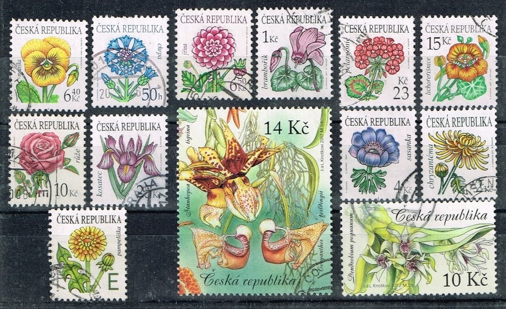Timbres Ceska - K 5861 - fleurs, Timbres & Monnaies, Timbres | Europe | Autre, Envoi, Autres pays, Affranchi