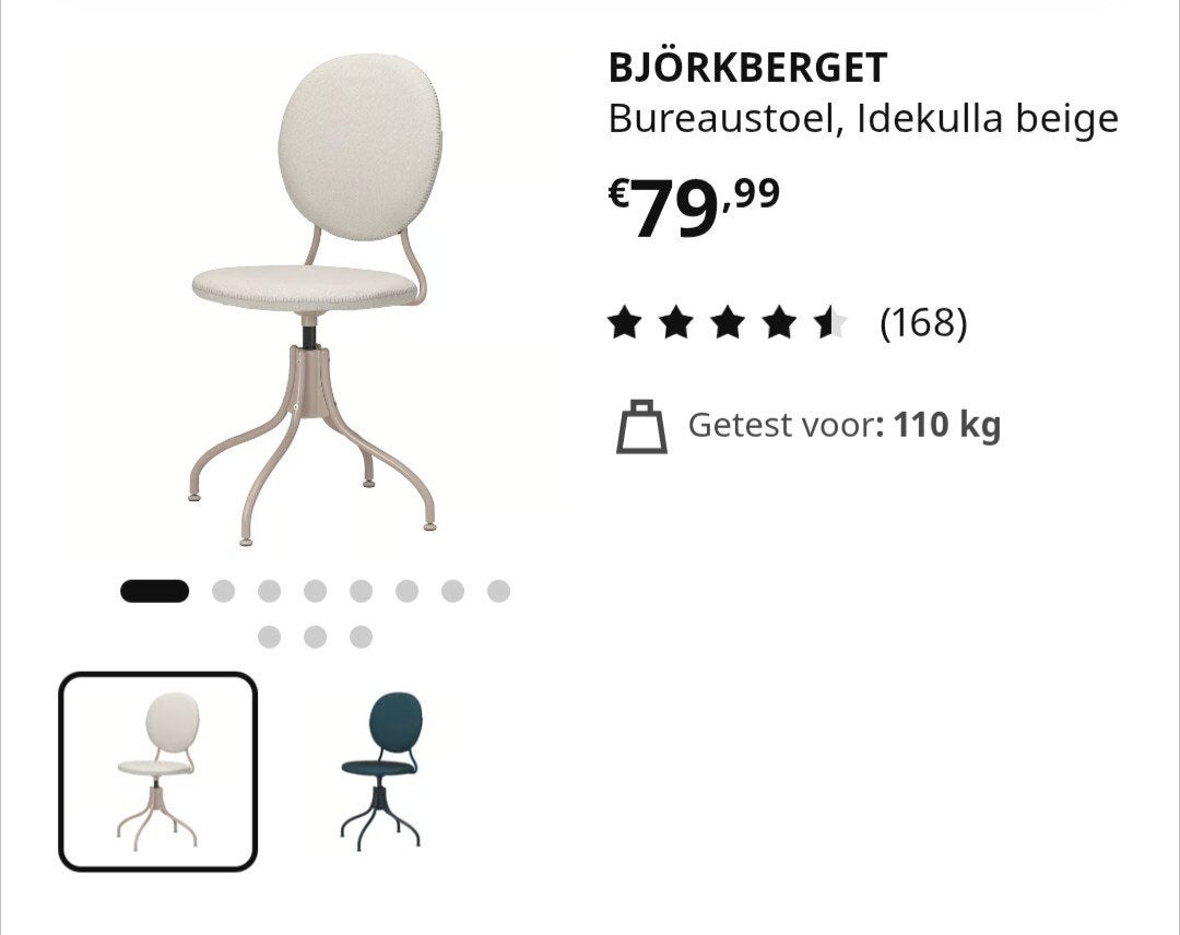 Björkberget stoel nieuw ongebruikt, Huis en Inrichting, Ophalen