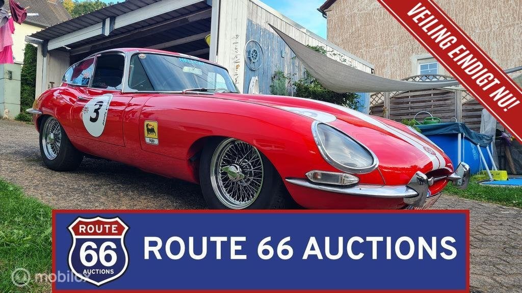 Jaguar E-Type Series 1 Coupe | 1963 | Route 66 Auctions, Auto's, Oldtimers, Bedrijf, Te koop, Jaguar, Benzine, Overige carrosserie