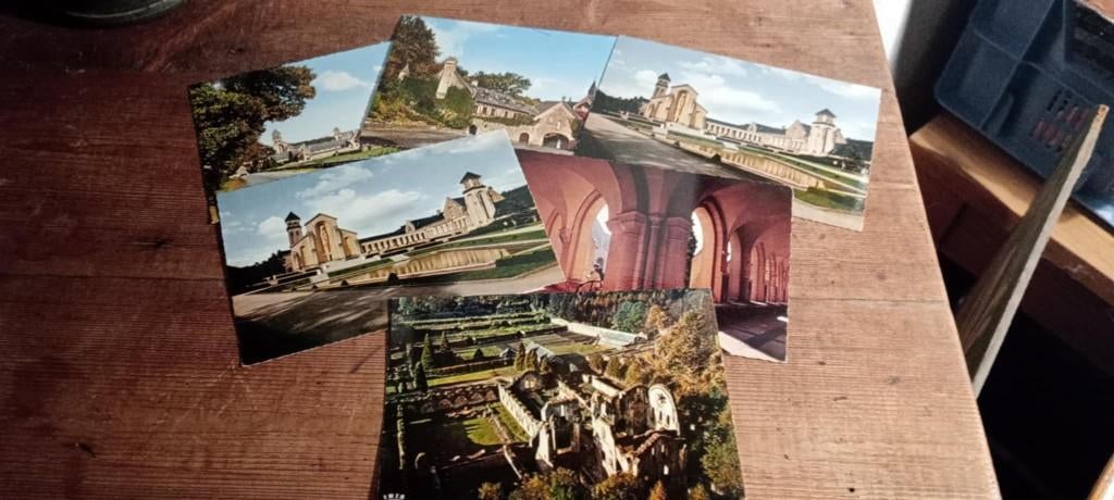 Lot de 5 cartes postales Abbaye Trappiste d'Orval, Enlèvement ou Envoi, Comme neuf, Panneau, Plaque ou Plaquette publicitaire