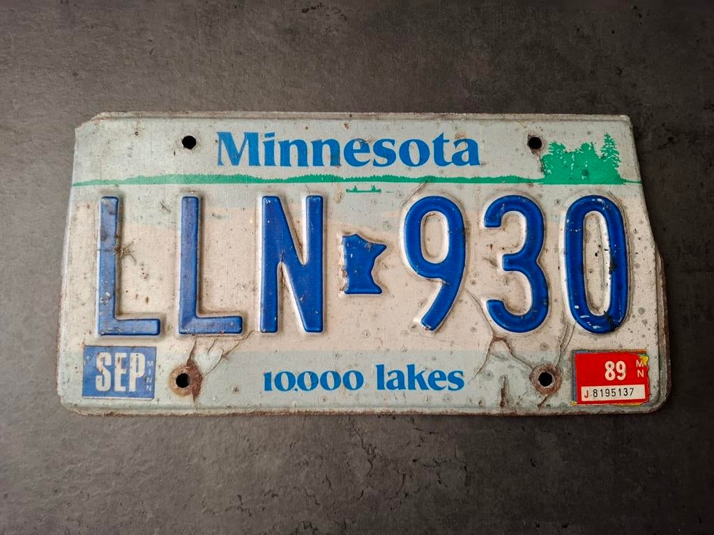 USA nummerplaat Minnesota, Verzamelen, Ophalen of Verzenden, Gebruikt