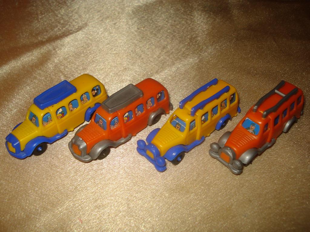 KINDER Ancienne Série Complète de 4 Autobus 1990 Ferrero, Enlèvement ou Envoi, Comme neuf, Autres types