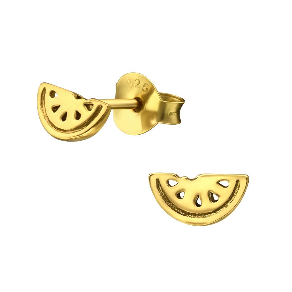 Boucles d'oreilles pour enfants pastèque en argent sterling, Enlèvement ou Envoi, Neuf, Or, Boucles d'oreilles