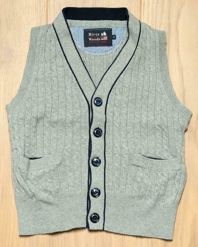Grijze debardeur River Woods, maat 8 jaar, Kinderen en Baby's, Kinderkleding | Maat 128, Gebruikt, River Woods, Trui of Vest, Ophalen of Verzenden