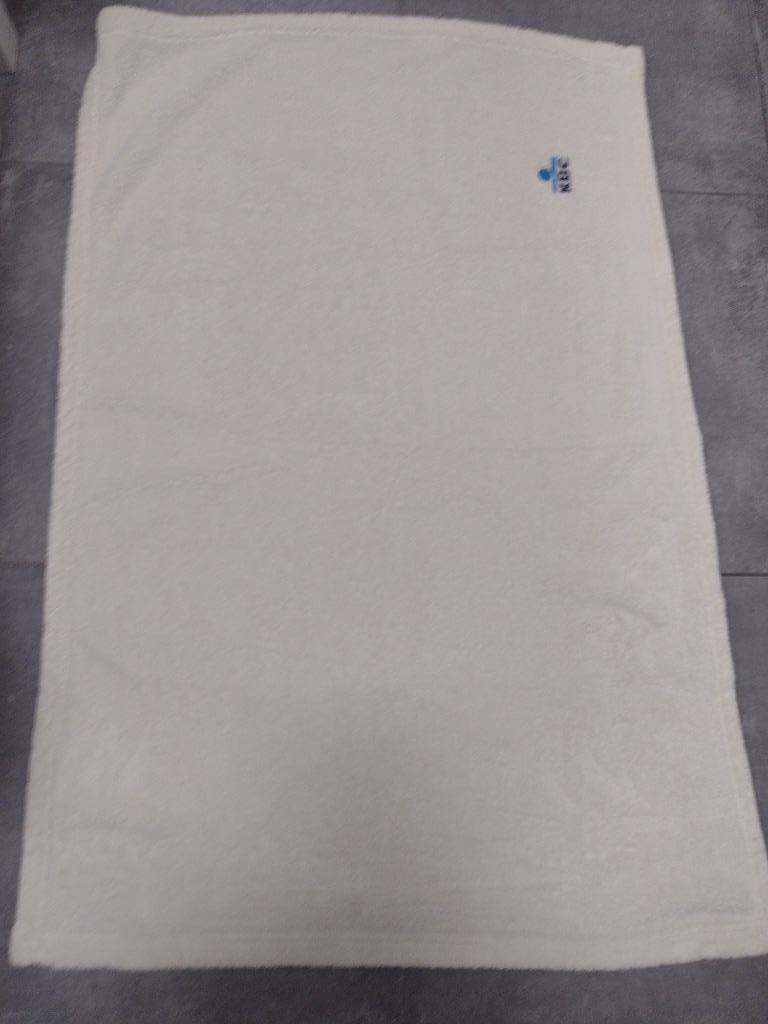 Ecru fleece dekentje. De Witte Lietaer - 70 cm x 100 cm, Kinderen en Baby's, Ophalen, Zo goed als nieuw, 100 cm of meer, Deken