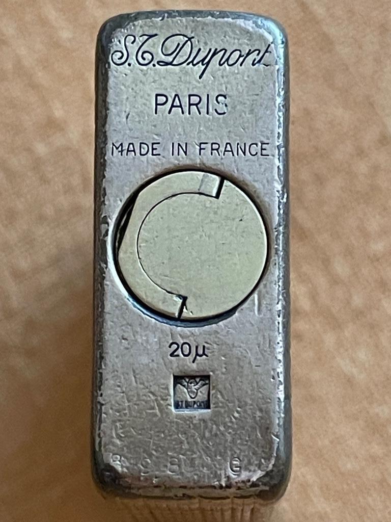 Briquet Dupont plaqué or-poinçon de 20 micron (0,02mm or), Enlèvement, Utilisé, Briquet